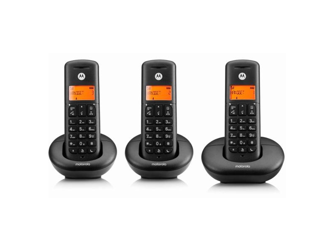 Teléfonos inalámbricos Motorola E203 negros
