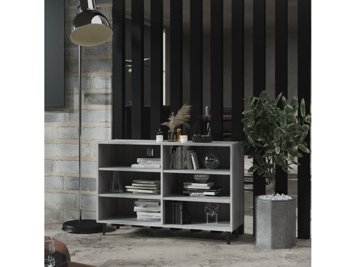 Aparador De Madera De Ingeniería Gris Sonoma 103,5x35x70 Cm