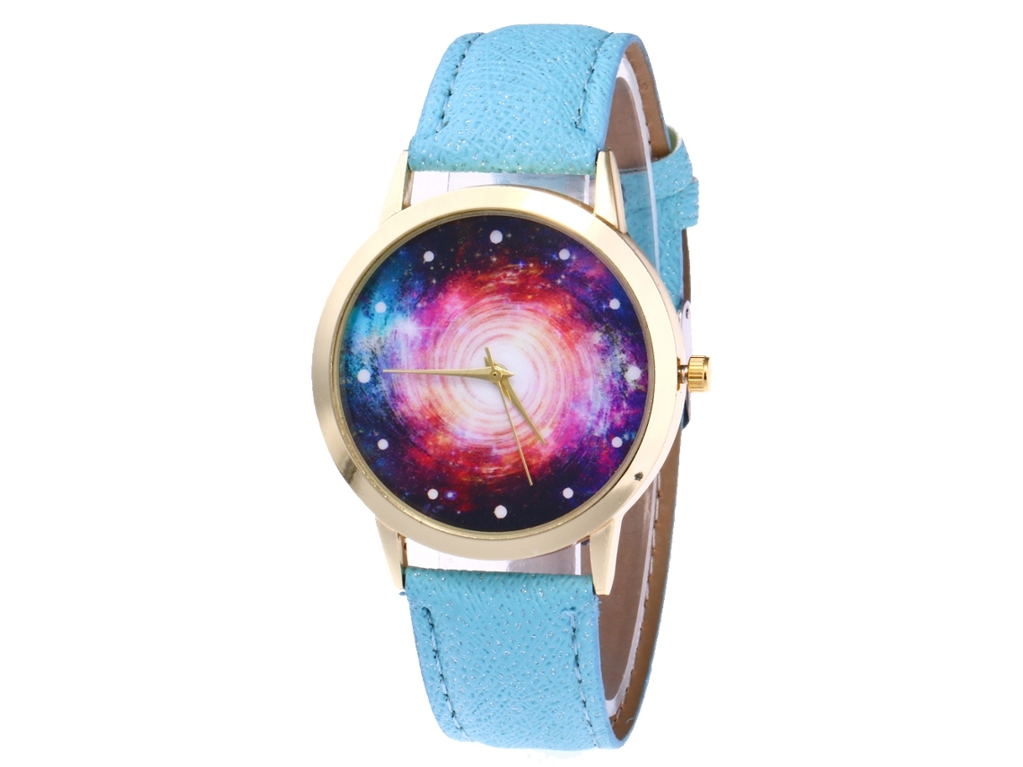 Reloj De Pulsera De Cuarzo Con Correa De Cuero Sencilla Y Moderna (rosa Y Rojo)