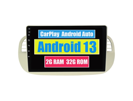 Autoradio Multimedia ROVERONE para Fiat 500 2007 - 2015 CarPlay Android Coche Radio Bluetooth Navegación
