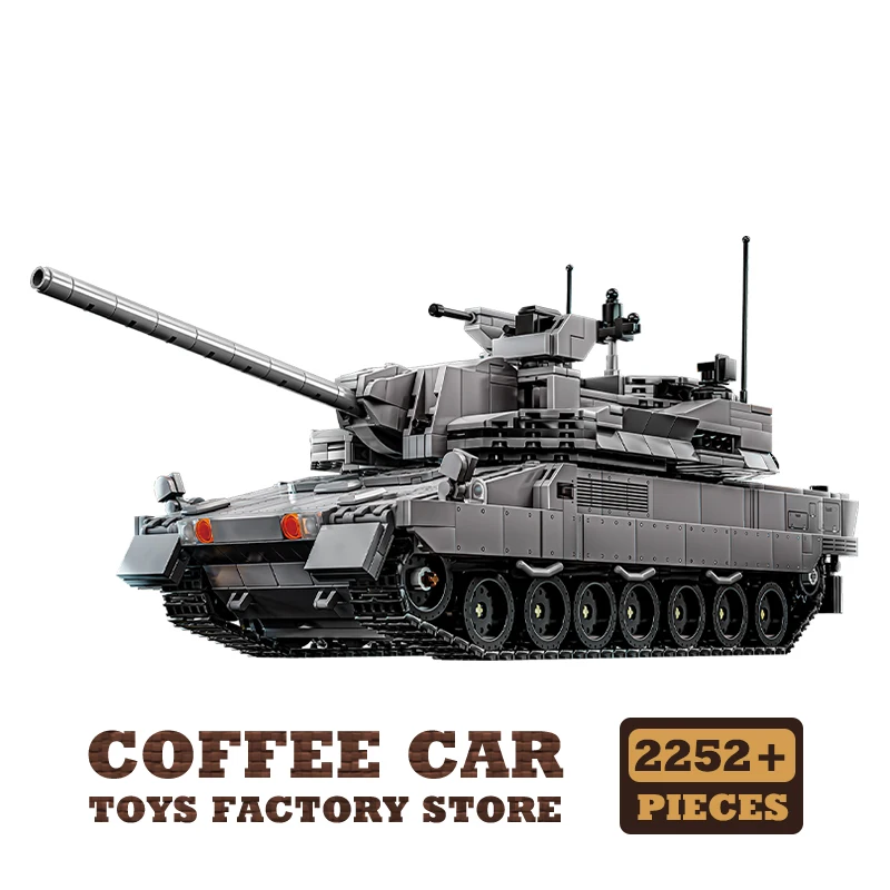 Tanque de batalla principal - Bloques de construcción - Vehículos blindados pesados - Juguetes de bloques de construcción - Modelos militares - Regalos para adultos y niños