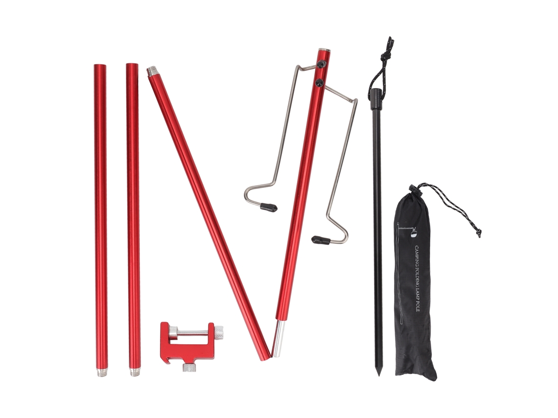 Soporte Portátil Y Ligero De Aleación De Aluminio Para Linterna De Camping Con Gancho.