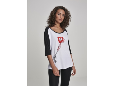 Camiseta mujer MISTER TEE pitol heart raglan XS
