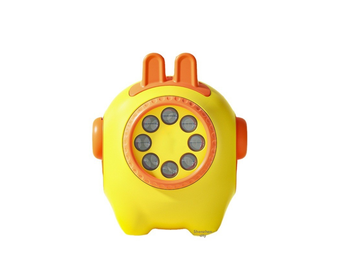 Proyector educativo infantil en inglés, juguete inteligente, música para dormir, Sfushos (amarillo limón, 10 tarjetas, 98 contenidos)