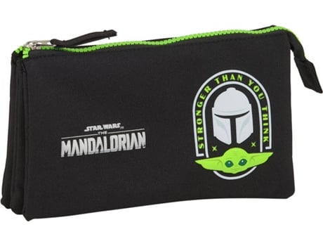 Estuche Triple THE MANDALORIAN Negro (22x12x3cm)