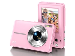 Cámara VIGA EUROPE Digital Compacta Dc403 Fhd 44Mp Zoom 16X 2 Pantalla De 4 Pulgadas - Rosa