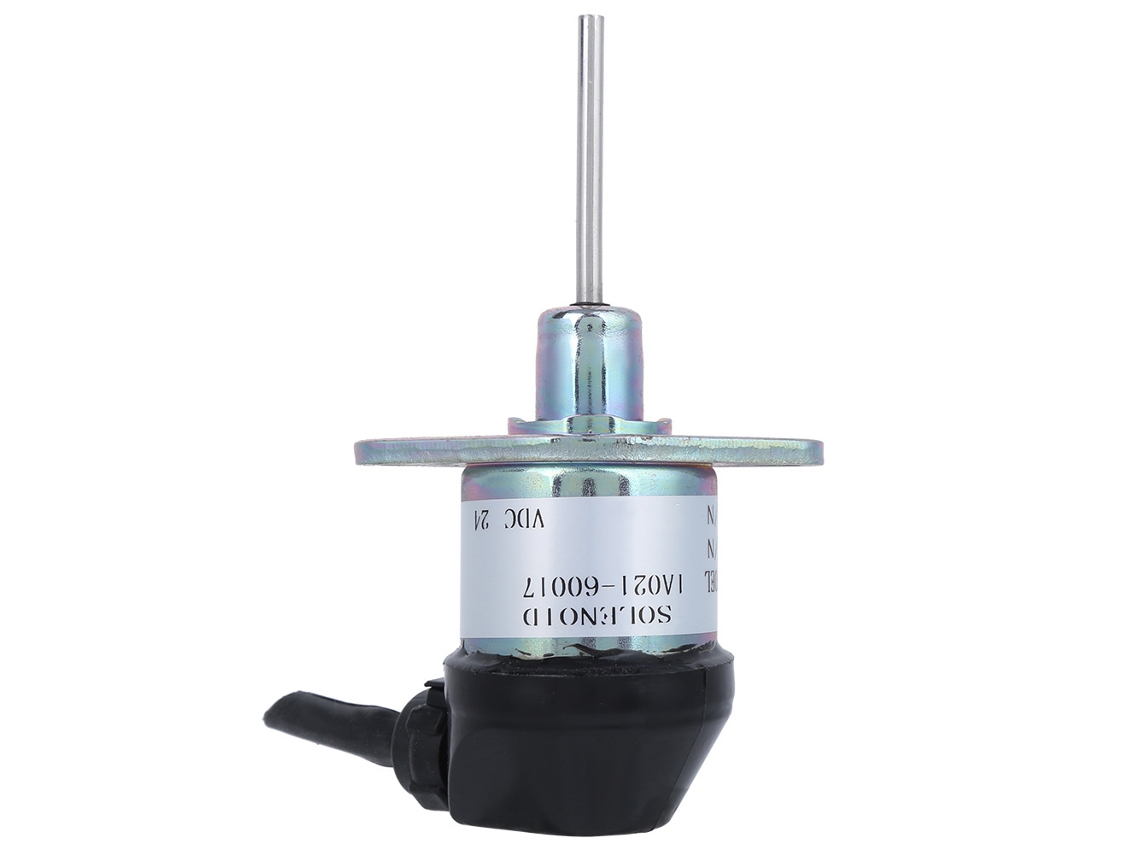 Válvula solenoide de extinción de 24 V 1A021-60017 para Kubota PC56-7, acero duradero.