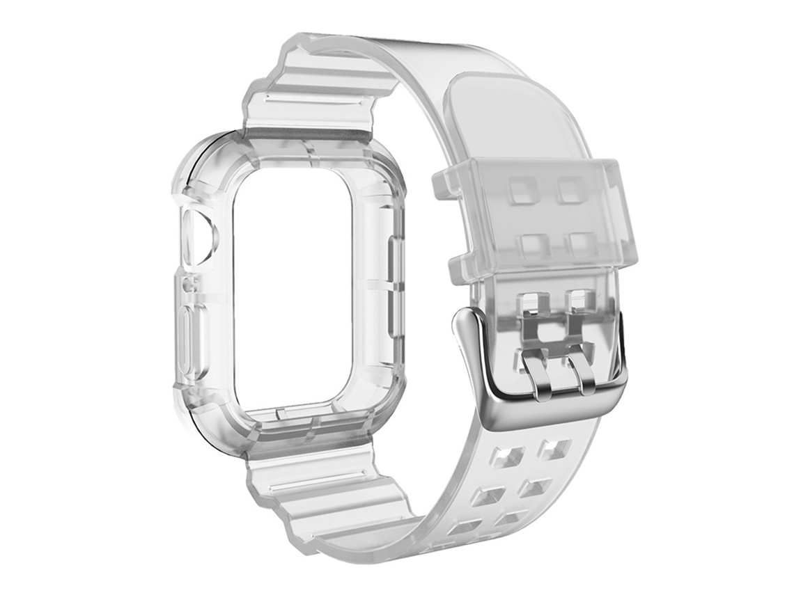Correa De Repuesto Ajustable De Tpu Transparente Para Iwatch De 38/40/41 Mm, Estilo Sencillo.