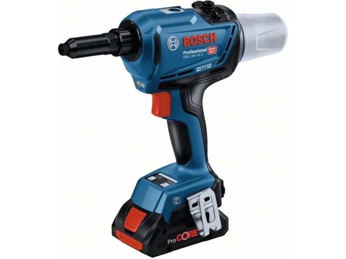Remachadora BOSCH GRG 18V-16 C+4 boquillas+cartón