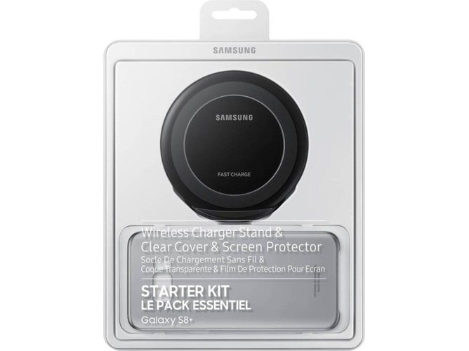 Funda SAMSUNG Galaxy S8+ Starter Kit Cargador Wireless Gris