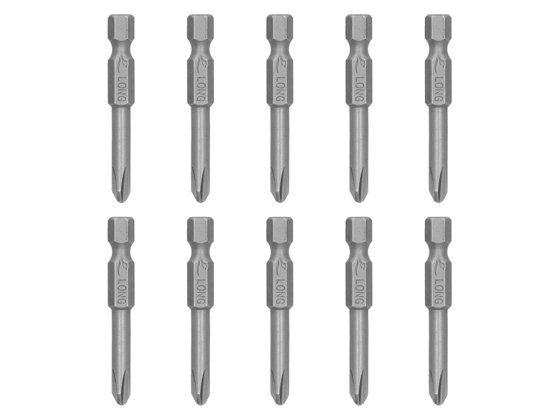 10 Piezas Broca De Destornillador Eléctrico 5mm S1/4 Cruzada Magnética Reemplazo