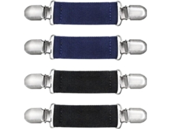Paquete De 4 Pinzas Para Suéteres Y Chalecos Unisex (negro/azul Marino)