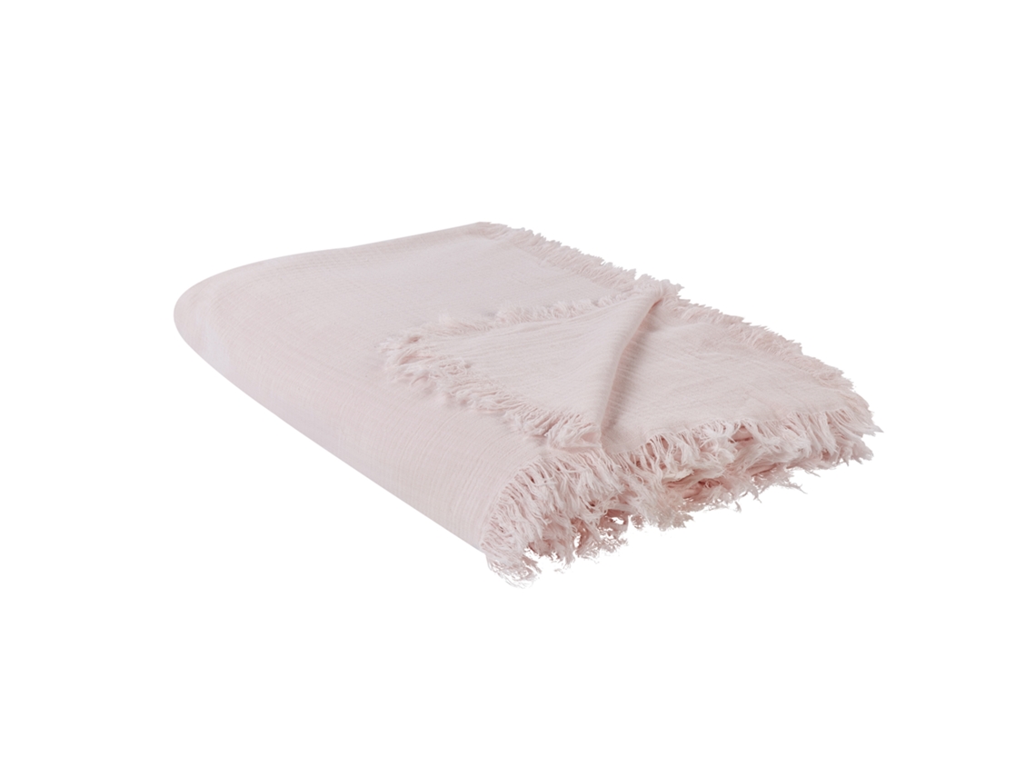 Colcha BELIANI Halpola de Algodón Rosa 200X220X1