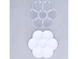Paleta De Agua Lavable De Plástico Grueso Con 7 Agujeros Para Pintura, Estudio Y Proyectos De Manualidades.