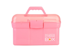Caja Organizadora De Herramientas De Manicura Con Secador De Esmalte De Uñas De Dos Capas.