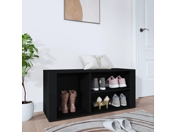 Zapatero Organizador en Derivados de Madera Negro 100X35X45 Cm