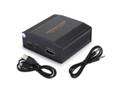 Conversor Adaptador Vga + Áudio Para Hdmi 1080p 60hz Portátil Plug And Use Liga De Alumínio