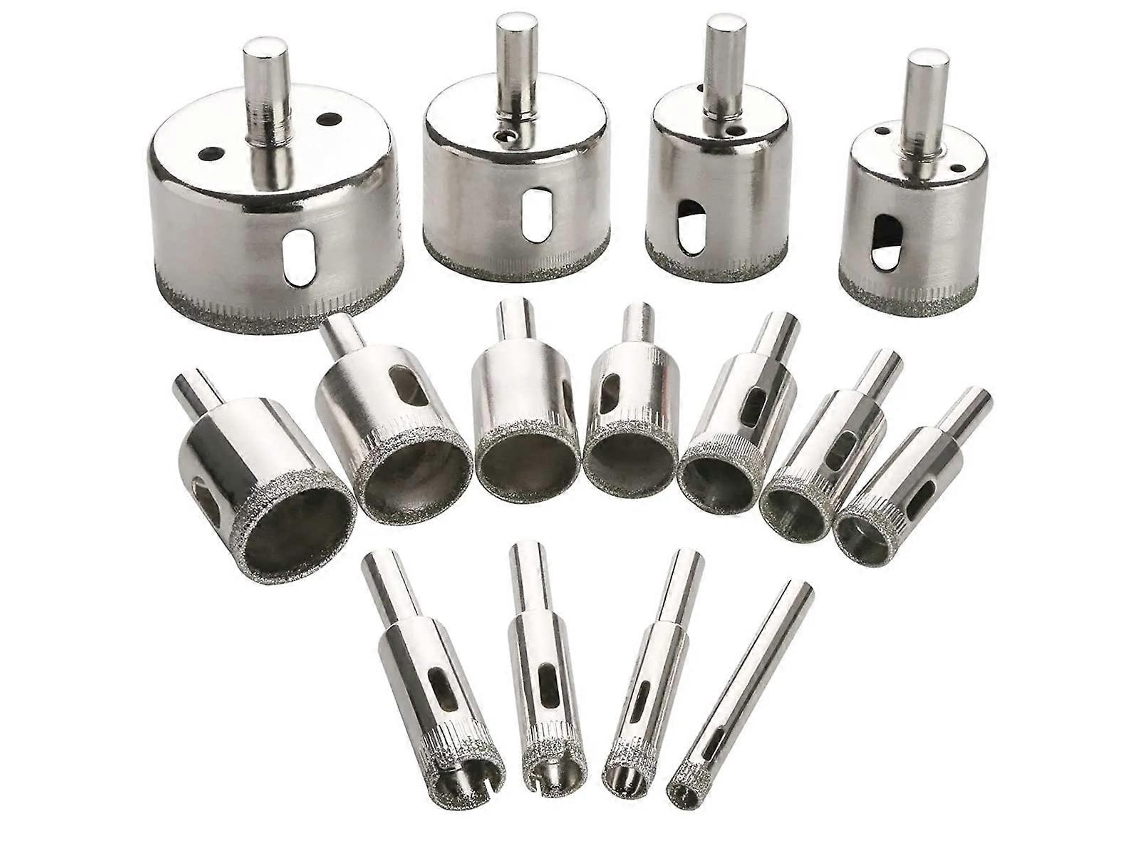 15 Brocas De Diamante Para Taladros, Hojas De Sierra Hueca, Cutter Para Cerámica, Vidrio Y Mármol, Set De 6-50mm