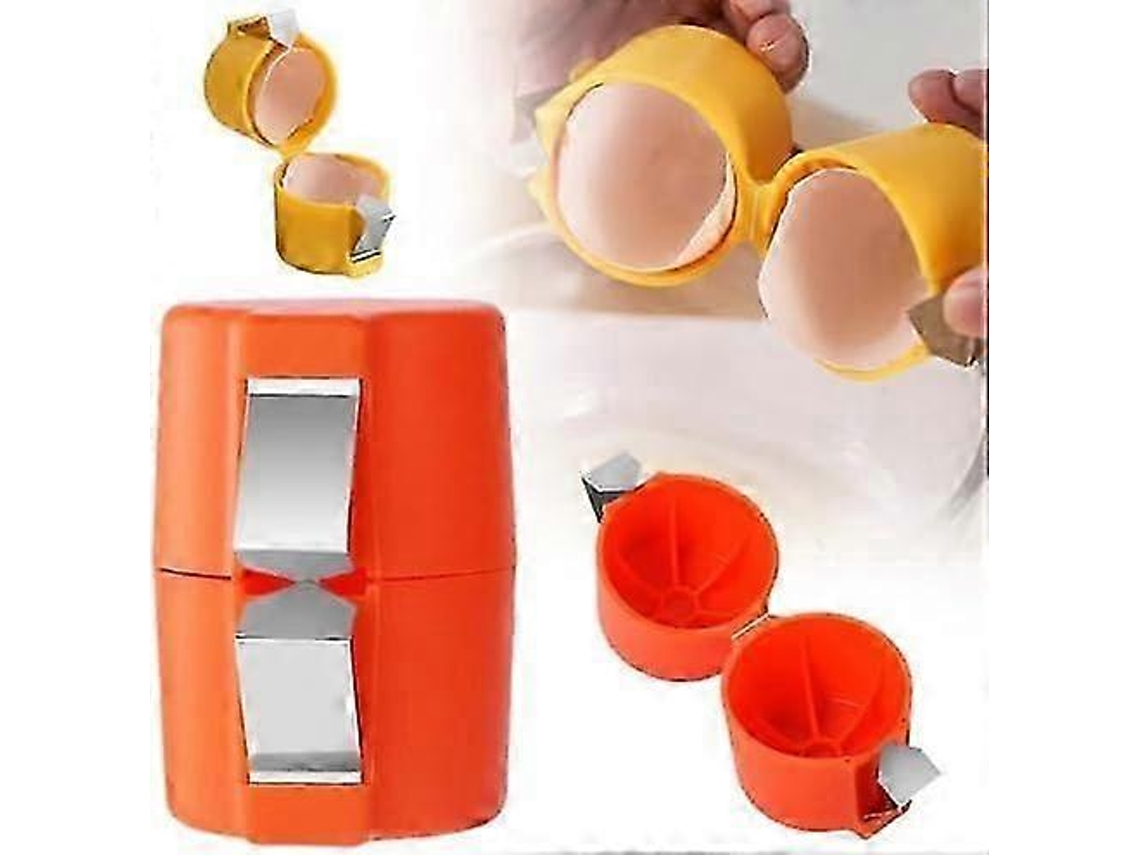 Abridor de cáscaras de huevo manual Rosewell, rompedor y separador de huevos, utensilio de cocina de acero inoxidable para facilitar la extracción de la cáscara.