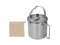 Hervidor de camping portátil de acero inoxidable de 1,2 L para exteriores.