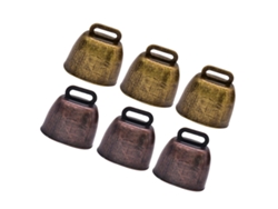 Conjunto De 6 Sinos Para Gado E Ovelhas, Ornamentos De Bronze Antigo Para Pendurar.