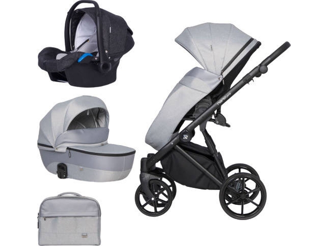 Carrito de Bebé Individual RIKO Nano Pro + Kite Isofix Ready Gris Fox