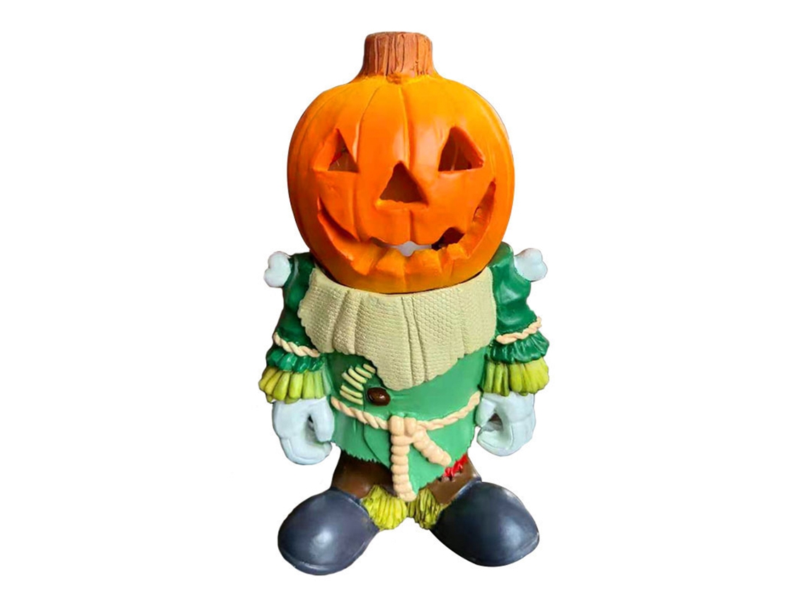 Lámpara De Mesa Decorativa De Resina Con Forma De Calabaza De Caballero De Halloween Para Niños.