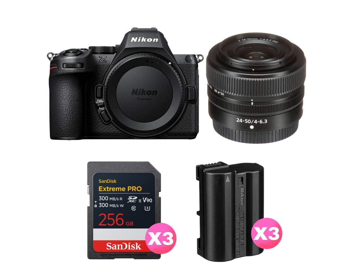 Nikon Z5 Ii + 24-50mm F/4-6.3 + 3 Sandisk 256gb Extreme Pro Uhs-ii Sdxc + 3 Nikon En-el15c + Ebook “20 Consejos Para Fotos Que Impactan”
