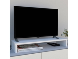 Soporte Monitor HENOR (Blanco - Madera - 82x26.5x12 cm)