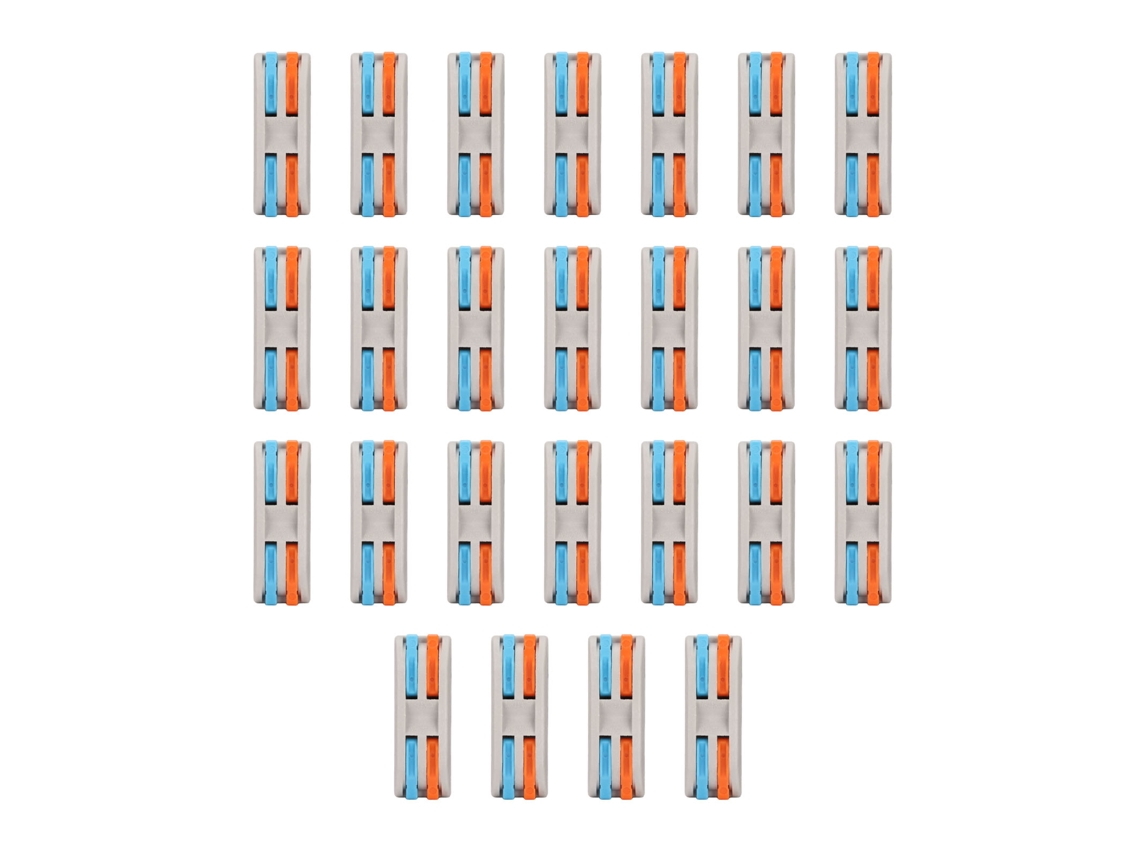 25 Conectores De Empalme Compactos De 4 Puertos Con Resorte Para Cableado De Automóviles Y Edificios.