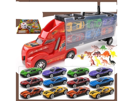 Hotwheels Camión Caja de Almacenamiento Coche de Juguete Camión Rojo 15 Piezas