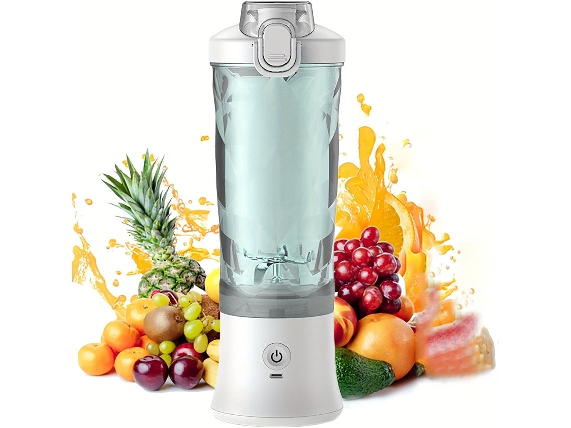 Una Batidora Personal Compacta, Ideal Para Preparar Batidos Y Smoothies, Que Cuenta Con Un Sistema De 6 Cuchillas Y Un Recipiente Desmontabl