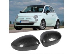 Tapa De Espejo Lateral De Fibra De Carbono Para La Vista Trasera Del Fiat 500