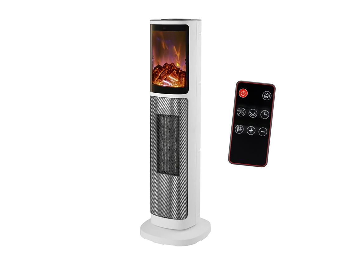 Calefactor de torre cerámico blanco Lizeo de 2000 W de Sannover