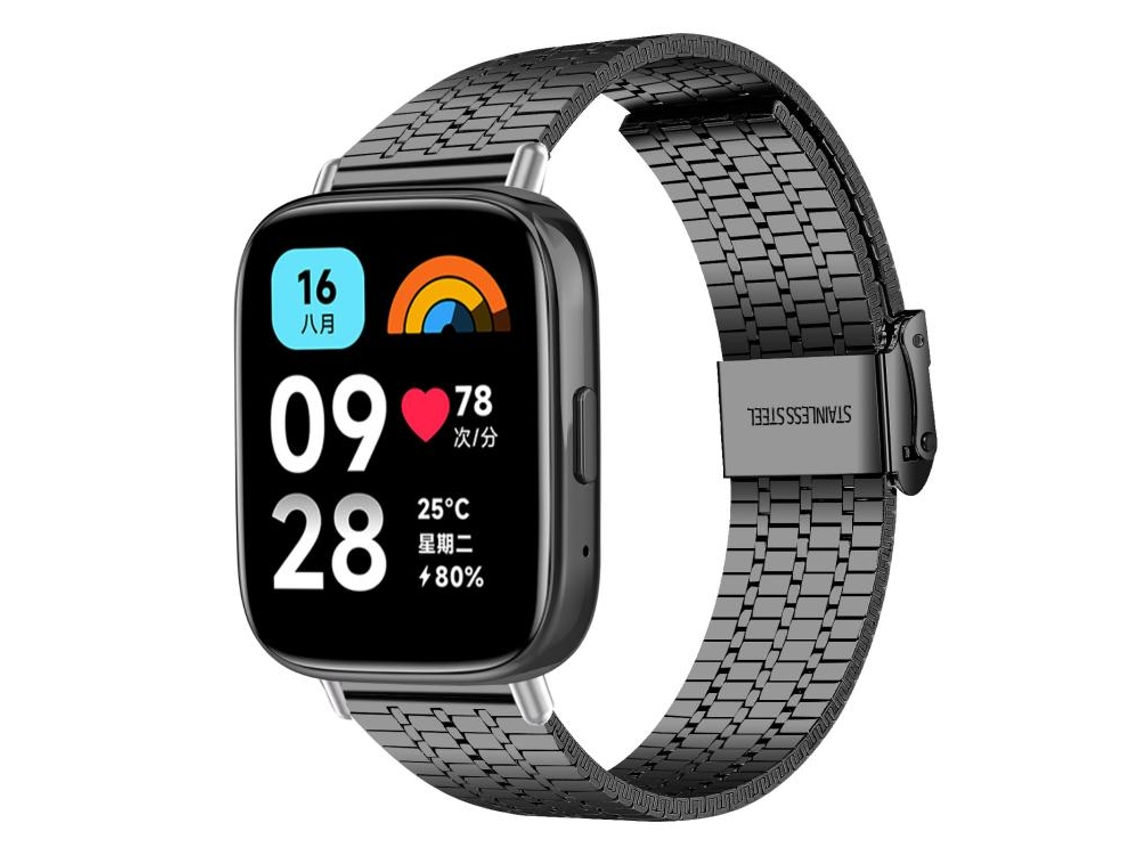 Pulsera para Redmi Watch 3 Active / Lite - Acero inoxidable - Hebilla de siete cuentas