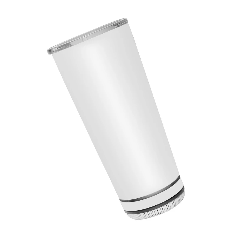 (blanco) Acero Inoxidable 304 - Resistente Al Agua Ipx6 - Botella De Agua De 500 Ml - Altavoz Inalámbrico Para Exteriores