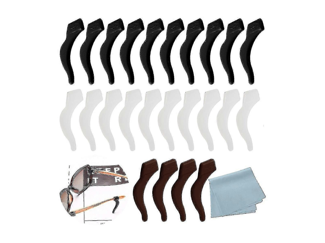 12 pares de patillas antideslizantes para gafas, ganchos suaves para las orejas para gafas Rosewell