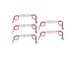 Veloriskku-5 Peças Portafusíveis Carro Ats Mini 15a Adaptador Fuse Com Cavo Vermelho 16awg 12in Tubo De Vidro 5a 6x30mm