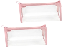 Conjunto De 2 Peças: Nécessaire E Estojo Para Canetas, Caixas Organizadoras Portáteis Para Artigos De Papelaria.