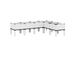 Jardinera con patas PP blanco VIDAXL (160 x 120 x 42 cm)