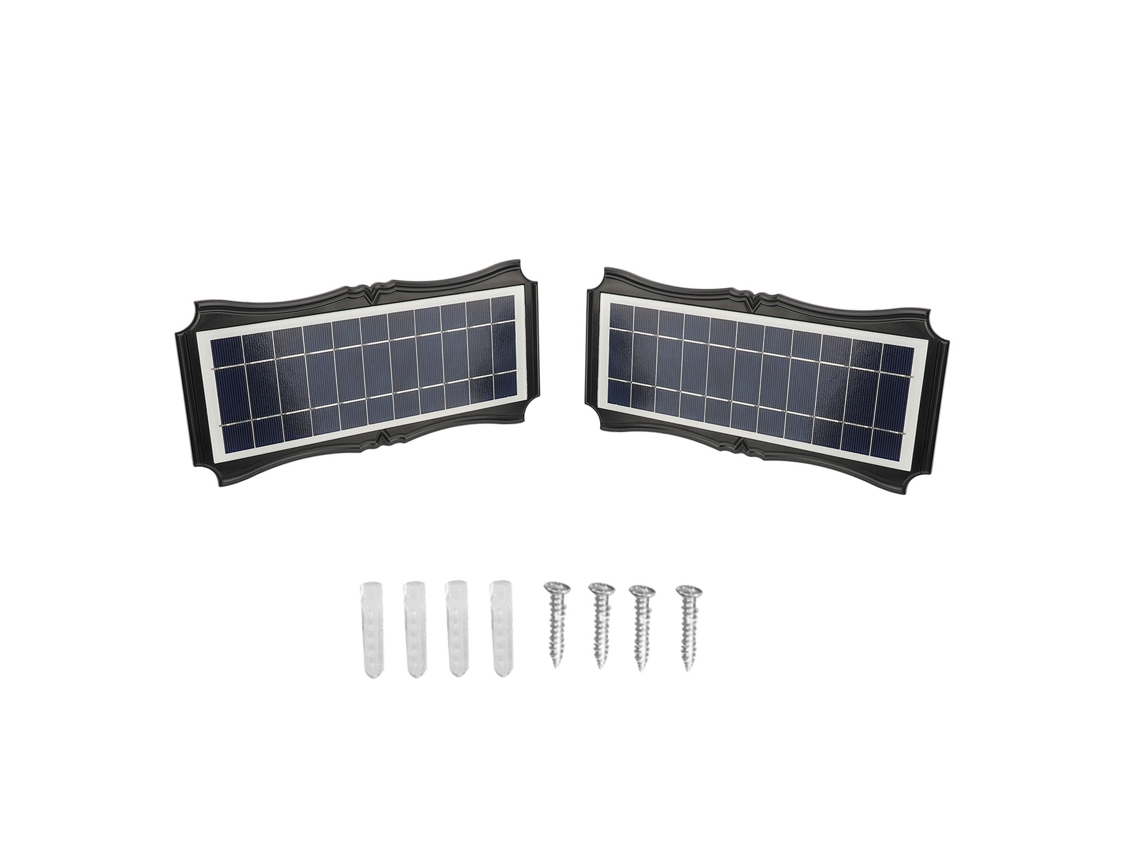 2 Unidades De Apliques Solares De Pared Para Exteriores, Ip65, Impermeables, 8w, Con Lente Óptica Bicolor Para Jardín Y Patio.