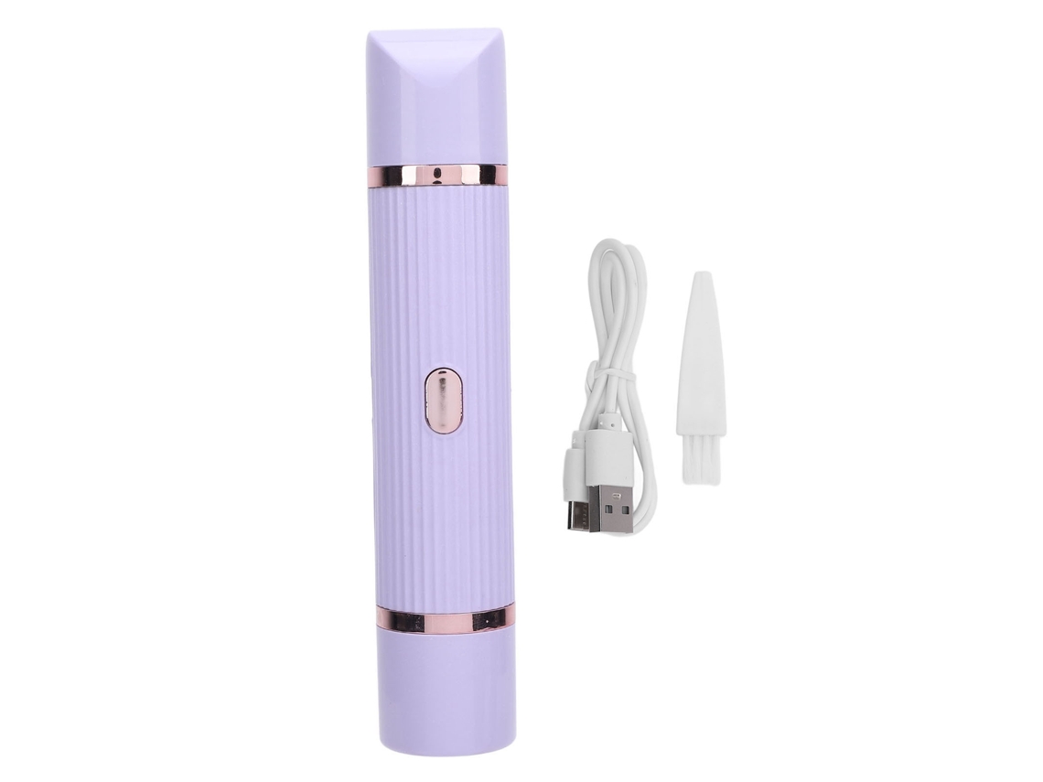 Trimmer Eléctrico Para Mujer De Cabeza Dual Recortadora Bikini Depiladora Para Axilas Piernas Manos Morado