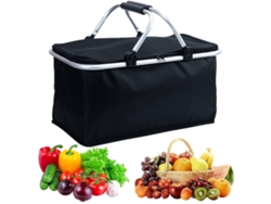 Cesta de picnic grande de 30 litros con aislamiento térmico y asa, bolsa de tela Oxford para la compra, práctica para conservar alimentos, color azul claro GOKOCO