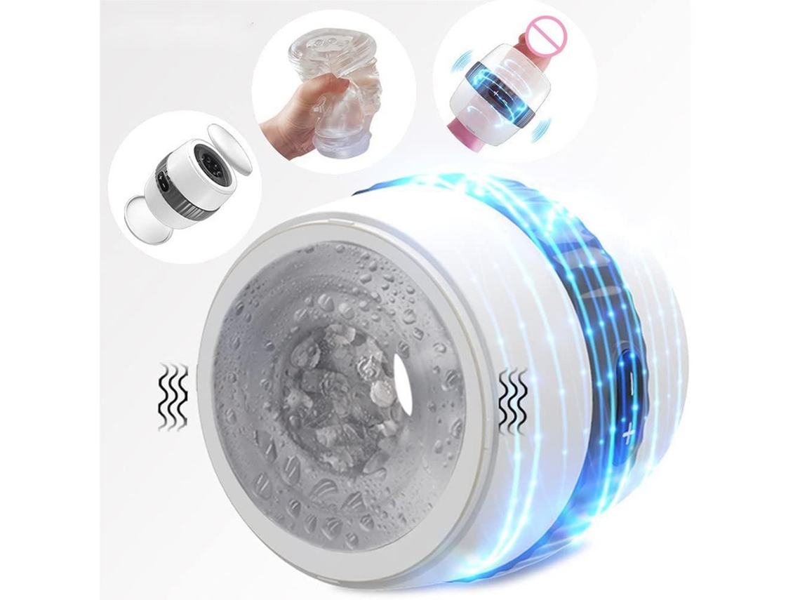 Copa de masturbación masculina con vibración multifrecuencia (blanco) YIZHOOD