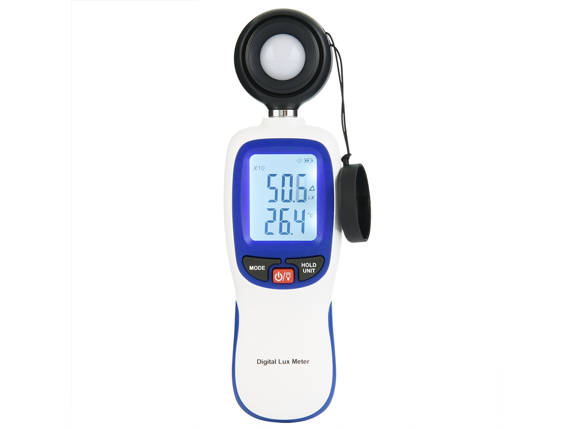 Wt81 Luxómetro Digital Portátil, Medidor De Luz Profesional Con Funciones De Temperatura Y Almacenamiento De Datos.