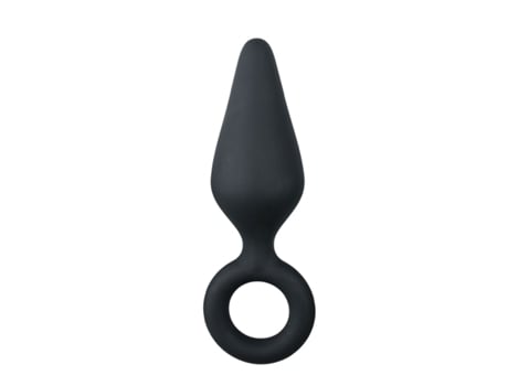 Plugs anales negros con anillo para extraer Medio EASYTOYS ANAL COLLECTION