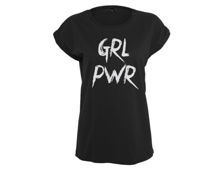 Camiseta de Mujer MISTER TEE Talla Grl Pwr Negro (5XL)