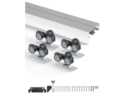 Kit de herrajes para puertas corredizas de 6 pies Succebuy para sistemas de 2 puertas