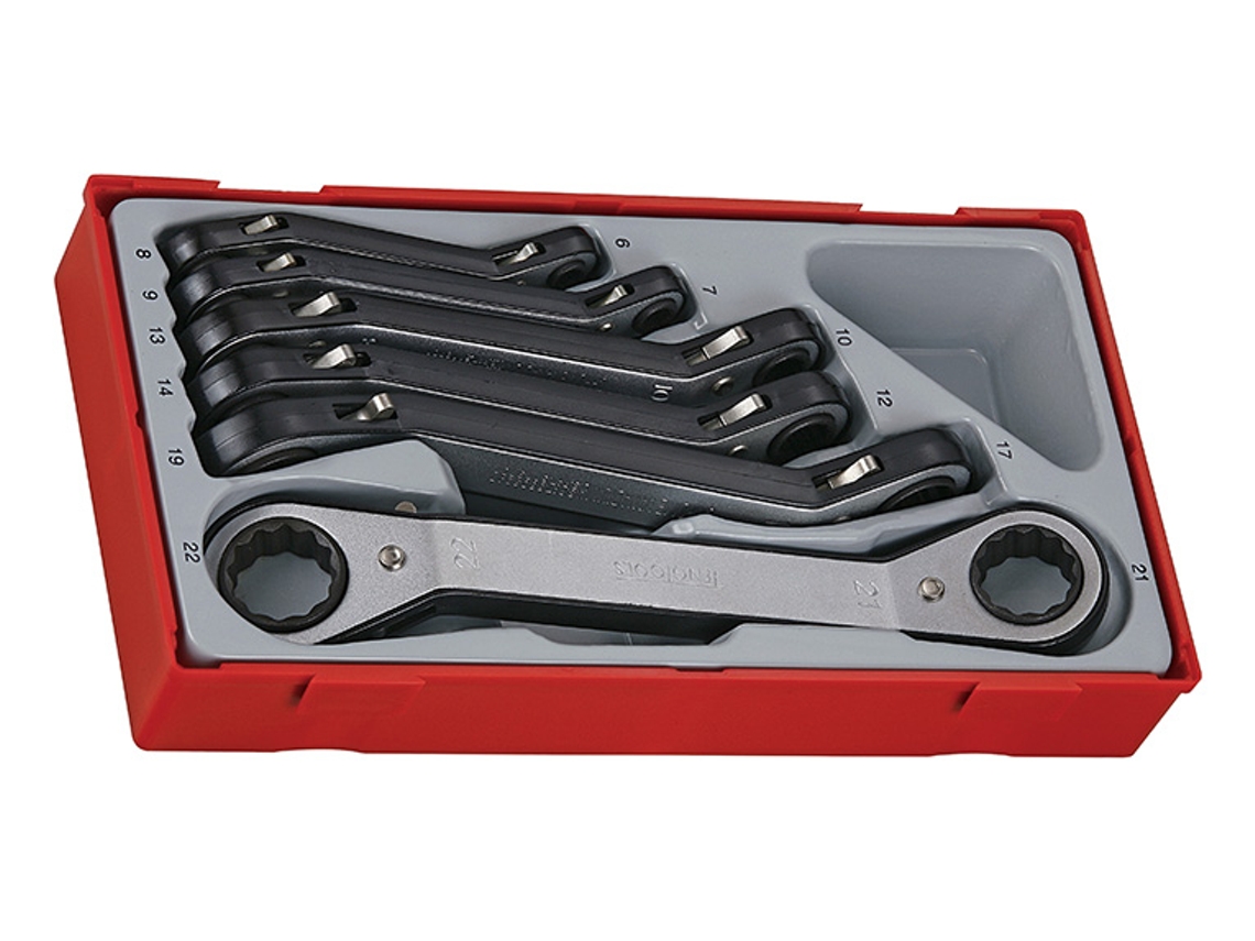 Tengtools 116700105 Juego De Llaves Carraca Acodadas Ttrors 6 Pzas