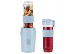 Sweiss Mini Batidora Moov6, Smoothie Maker, 2 Botellas De 570 Ml Con Tapas De Viaje, 4 Cuchillas De Acero Inoxidable, 300w, Azul